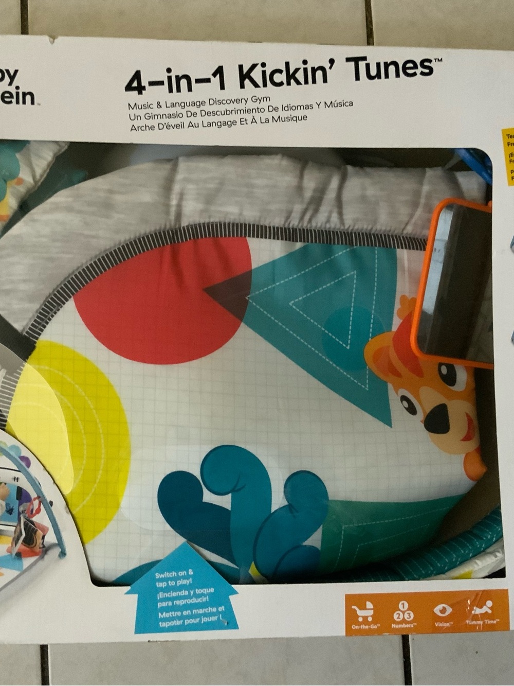 Fisher-Price 4-in-1 Kickin' Tunes Play Gym - Teal, Yellow, Red, Blue & Orange